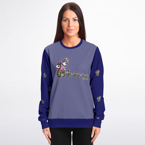 Rabbit Lantern Athletic Sweatshirt（Dark Blue and Purple)