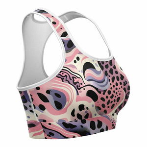 Abstract Pink Splash Yoga Pants And Top Set (for women)