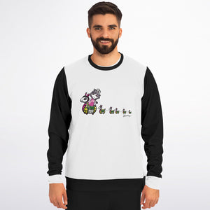 Rabbit Lantern Athletic Sweatshirt (Black and White)