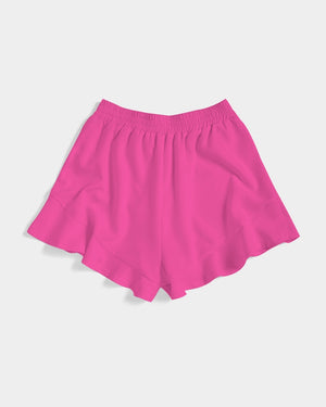 Barbie pink Women's Ruffle Shorts