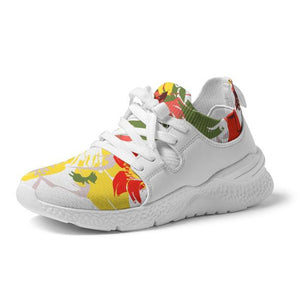 Heroflower Women's Two-Tone Sneaker (Red and White)