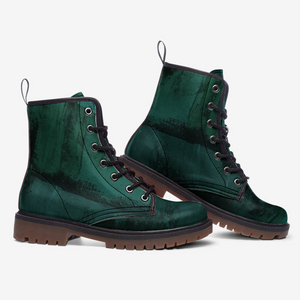 Dark Green Vegan Leather boots