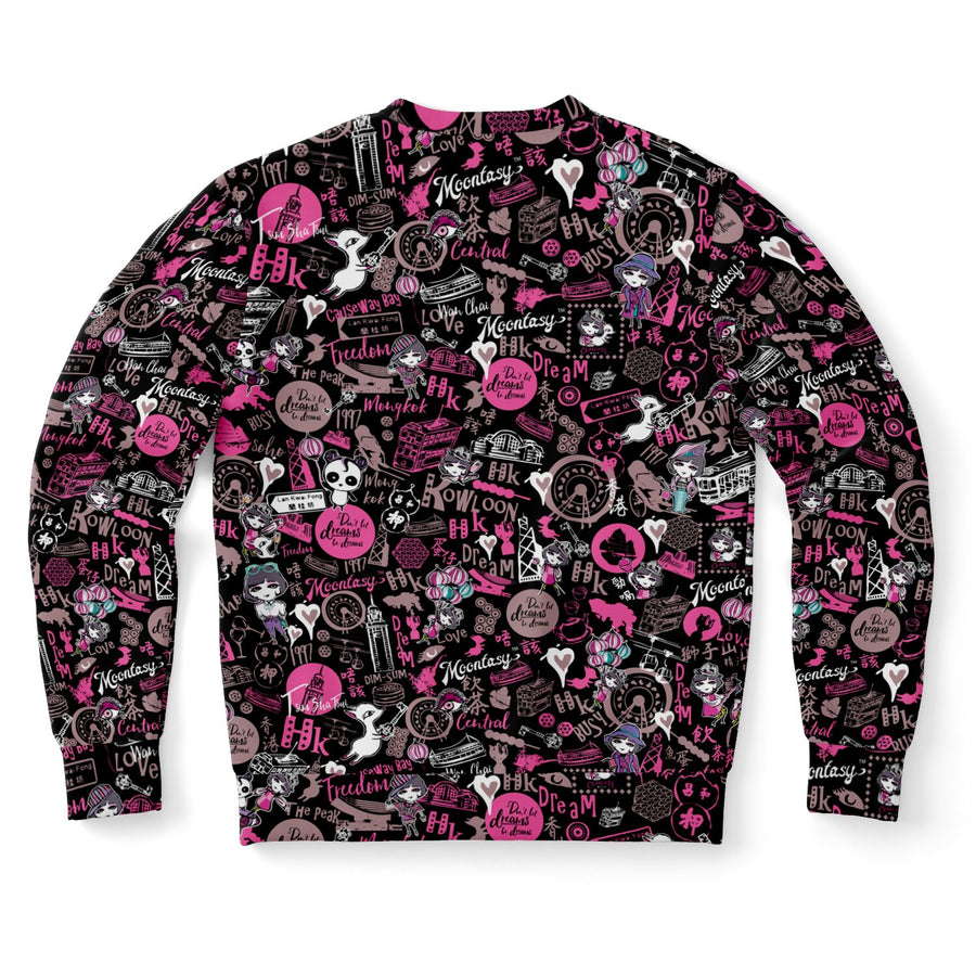 Hong Kong Pattern Fashion Sweatshirt（Black）