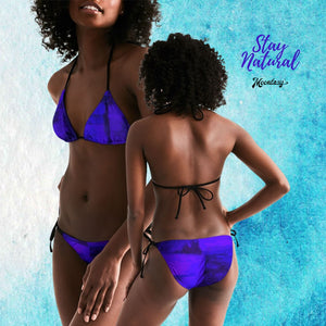 Artistic Women's Triangle String Bikini (Violet Blue)