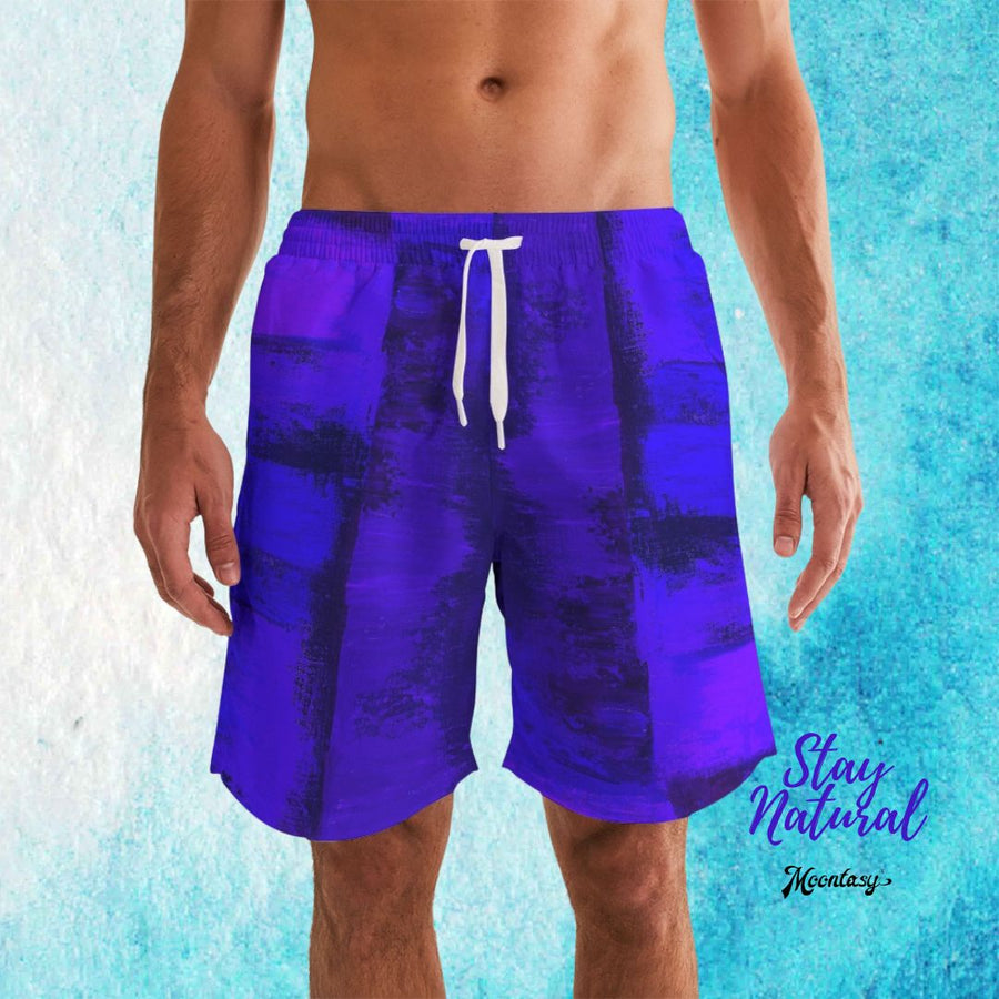 Artistic Men's Swim Trunk (Violet Blue)