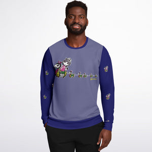Rabbit Lantern Athletic Sweatshirt（Dark Blue and Purple)