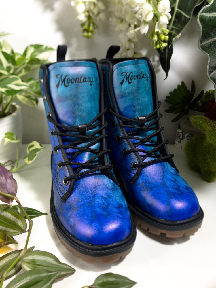 Society6 ケース blue boots by Tatiana-teni Amazon.com | Tiger Print Boots for Women Men Combat Boots