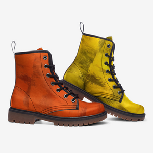 Gradient Orange and Yellow Combat Boots（For Women｜Men）