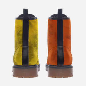 Gradient Orange and Yellow Combat Boots（For Women｜Men）