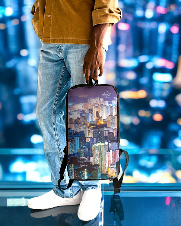 Hong Kong Night View Slim Tech Backpack - Moontasy