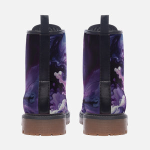 Galactic Swirl Combat Boots| Purple