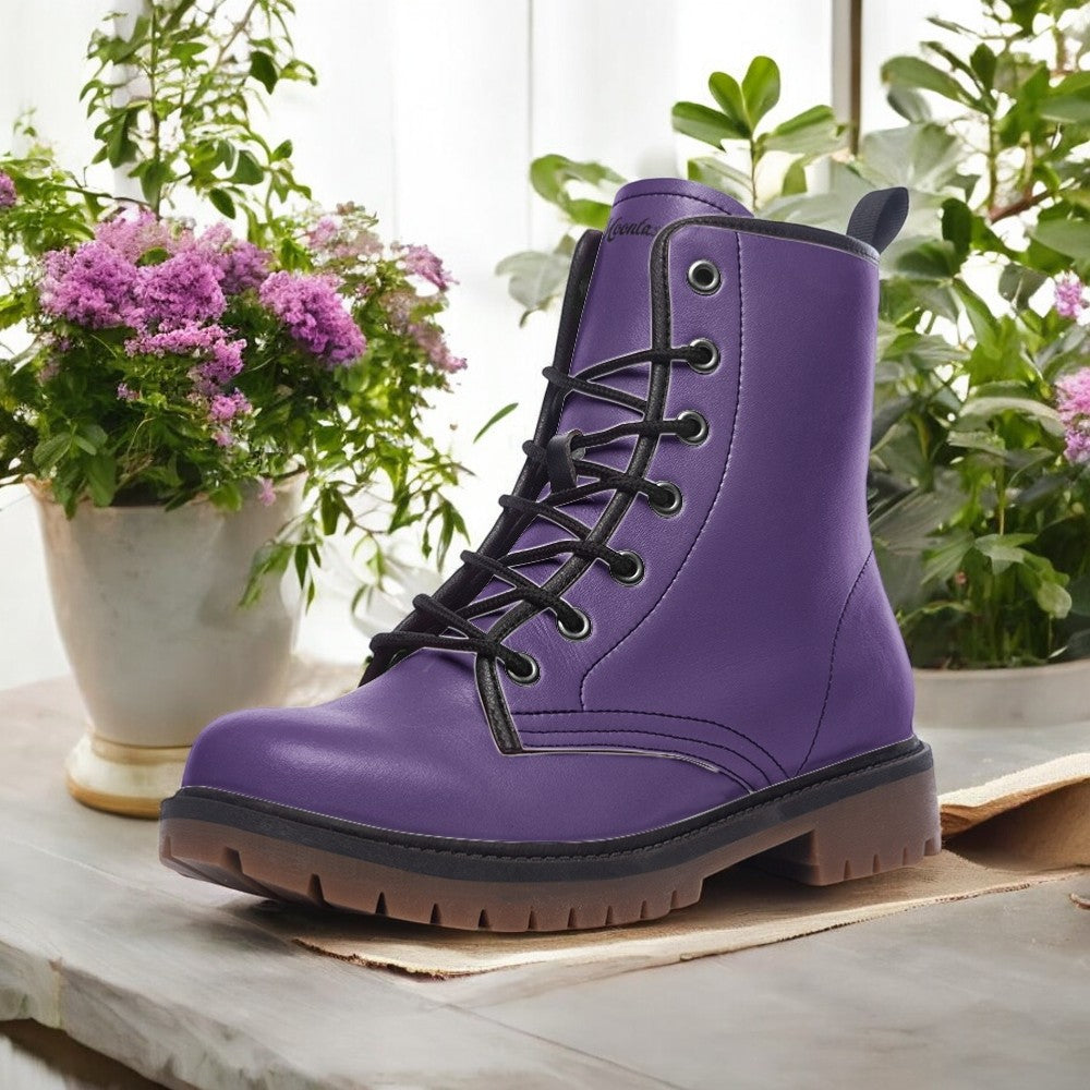 Royal Purple Combat Boots