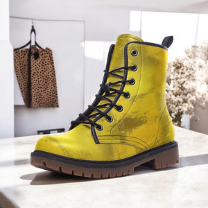 Gradient Orange and Yellow Combat Boots（For Women｜Men）