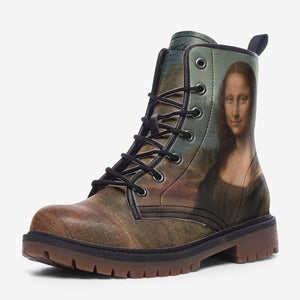 Mona Lisa Vegan Leather boots ( Leonardo da Vinci/ Black and Brown)