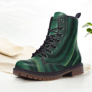 Emerald Forest Abstract Combat Boots | Vegan & Waterproof