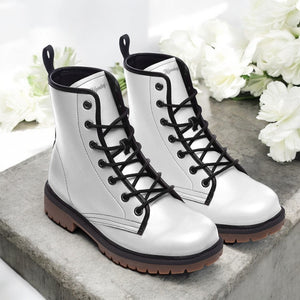 Metallic White Urban Boots