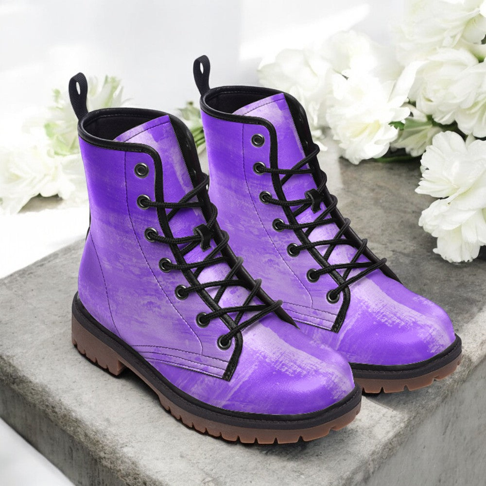 Purple Patina Combat Boots (For Women| Men)