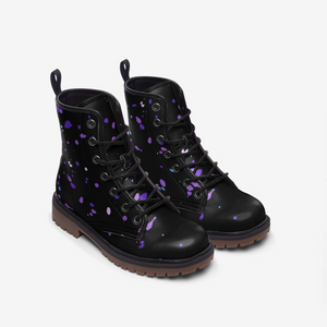 Splash Ink Black Vegan Leather Boots