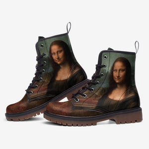 Mona Lisa Vegan Leather boots ( Leonardo da Vinci/ Black and Brown)