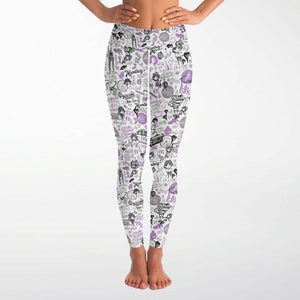 Hong Kong Pattern Yoga Pants (Lavender | Purple/ For women)
