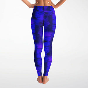 Artistic Yoga Leggings (Violet Blue)