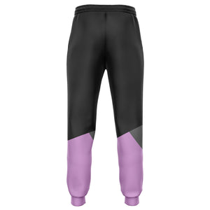 Captain Charlotte Zip-Up Hoodie and Fashion Jogger ( Black and Purple)