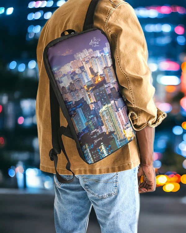 Hong Kong Night View Slim Tech Backpack - Moontasy