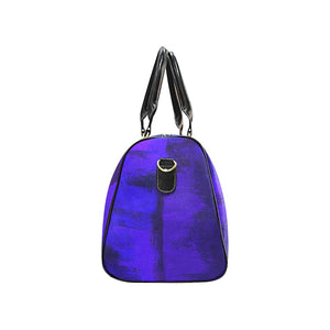 Artistic Violet Blue Waterproof Travel Bag/Large