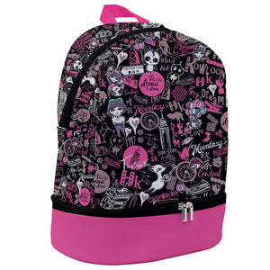 Hong Kong Pattern Zip Bottom Backpack