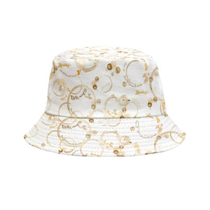Coffee Stains Pattern Inside Out Bucket Hat (Tan)