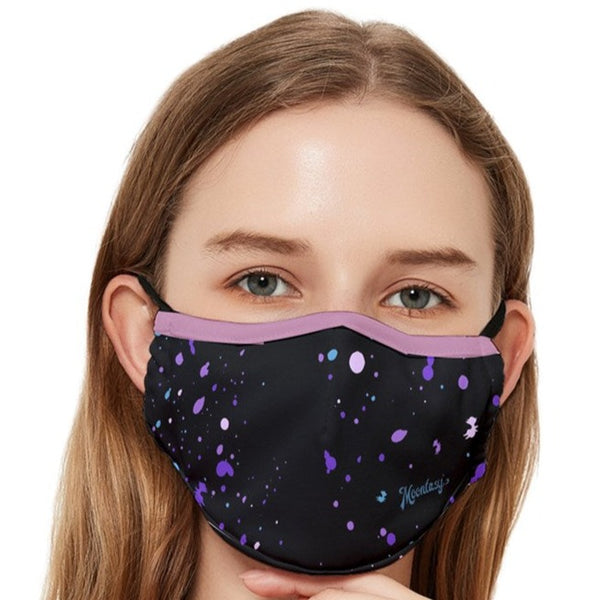 Japan Anime Inspired Fitted Cloth Face Mask (Adult/Black)