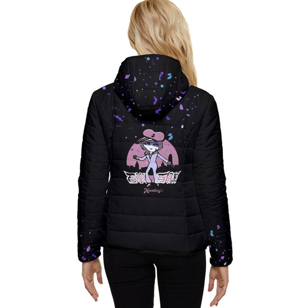 Japan Anime Inspired Women's Hooded Quilted Jacket