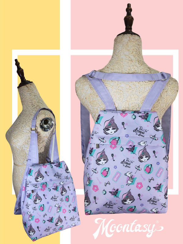 Classic France Center Zip Backpack (Purple)
