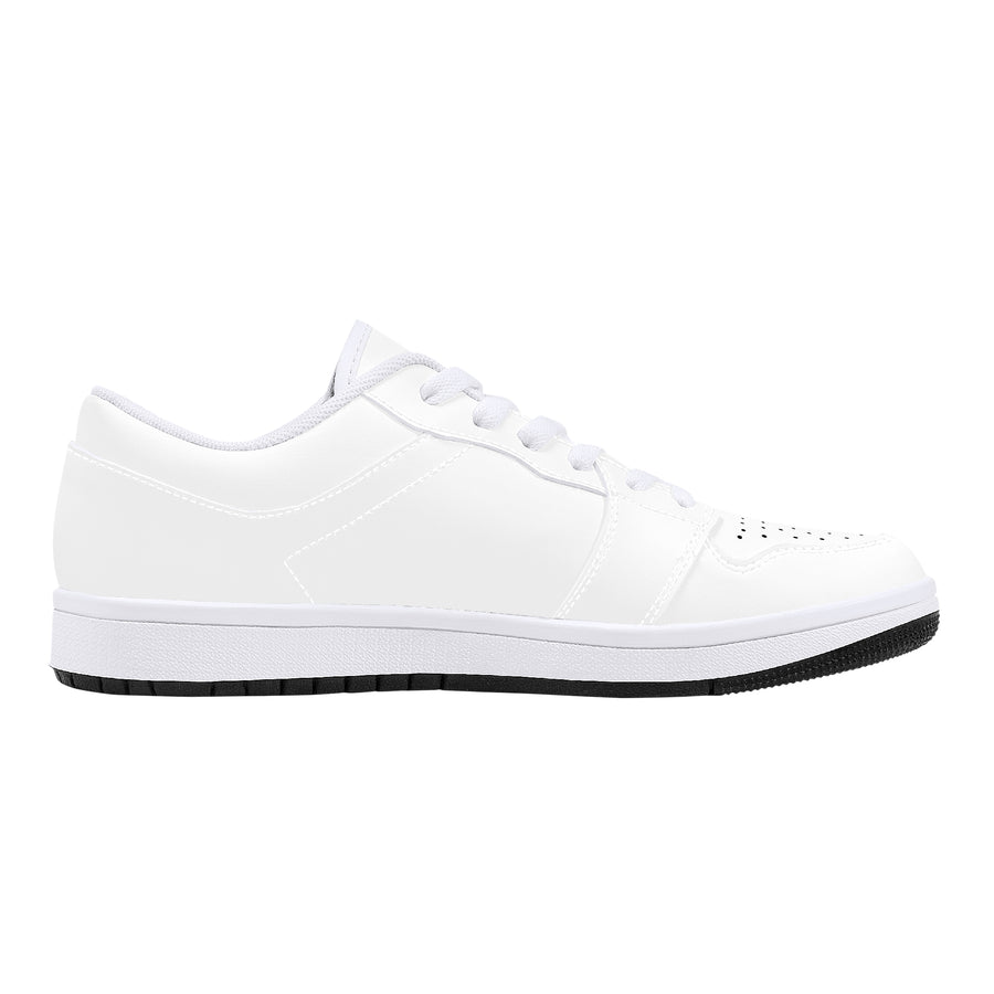 DIY Low-Top Leather Sneakers - White