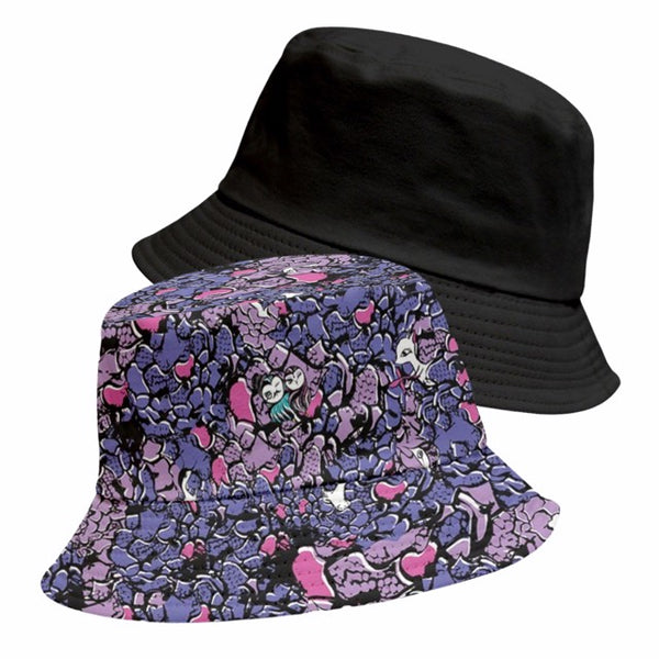 Owls Floral Inside Out Bucket Hat