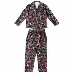 Hong Kong Pattern Luxury Satin Pajamas