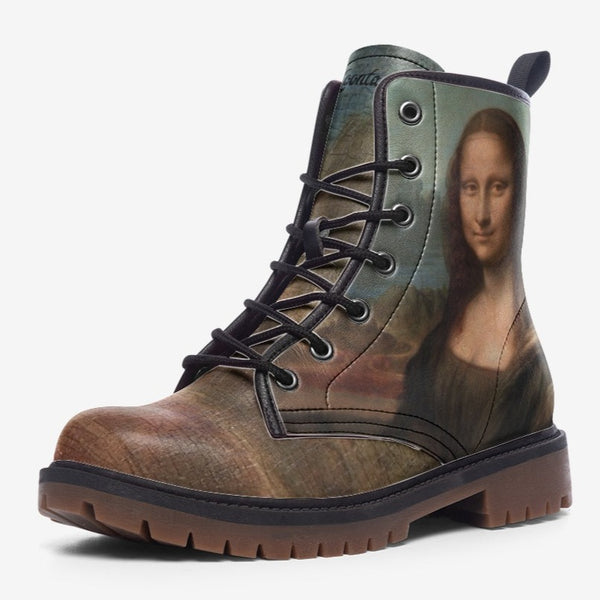 Mona Lisa Vegan Leather boots ( Leonardo da Vinci/ Black and Brown)