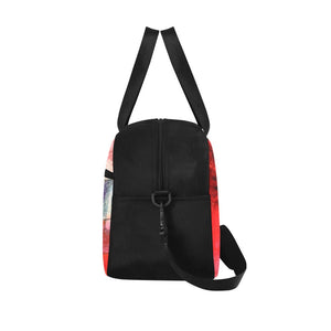 Colorful Squares Fitness Handbag (Red)