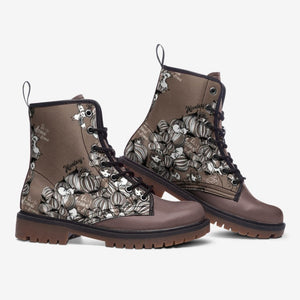 Psychedelic Balloons Brown Vegan Leather Boots