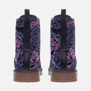 Purple Rose Vegan Leather Boots