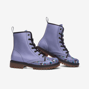 Classic France Vegan Leather Boots ( Purple)