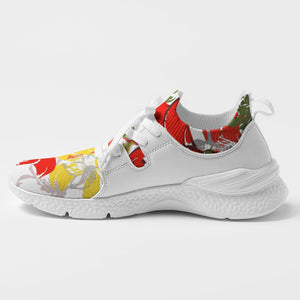 Heroflower Men's Two-Tone Sneaker (Red and White)