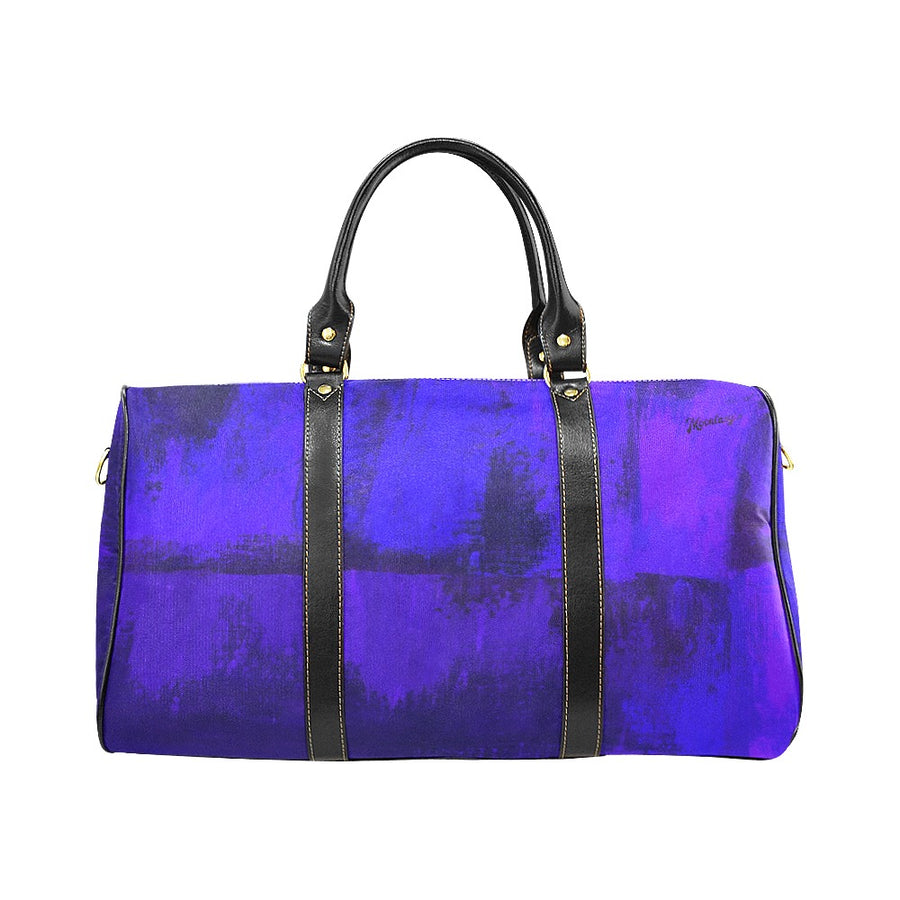 Artistic Violet Blue Waterproof Travel Bag/Large