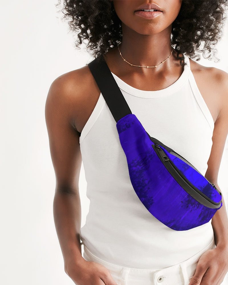 Artistic Crossbody Sling Bag (Violet Blue)