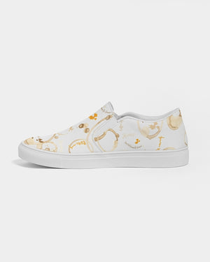 Coffee Stains Pattern Slip-On for women (White)
