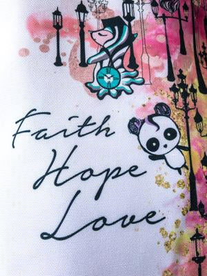 Faith Hope Love Rope Handle Tote (Large)