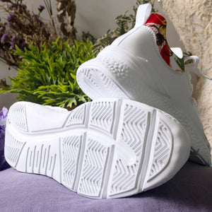 Heroflower Women's Two-Tone Sneaker (White)