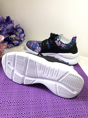 Purple rose Women's Two-Tone Sneaker（Purple）