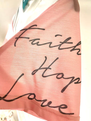 Faith Hope Love Women's Tee (White/Pink)