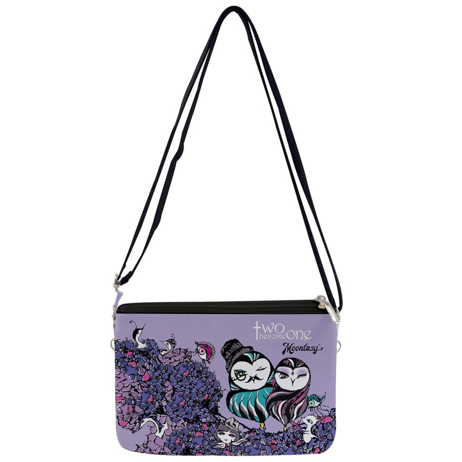 Owls Floral Double Gusset Crossbody Bag